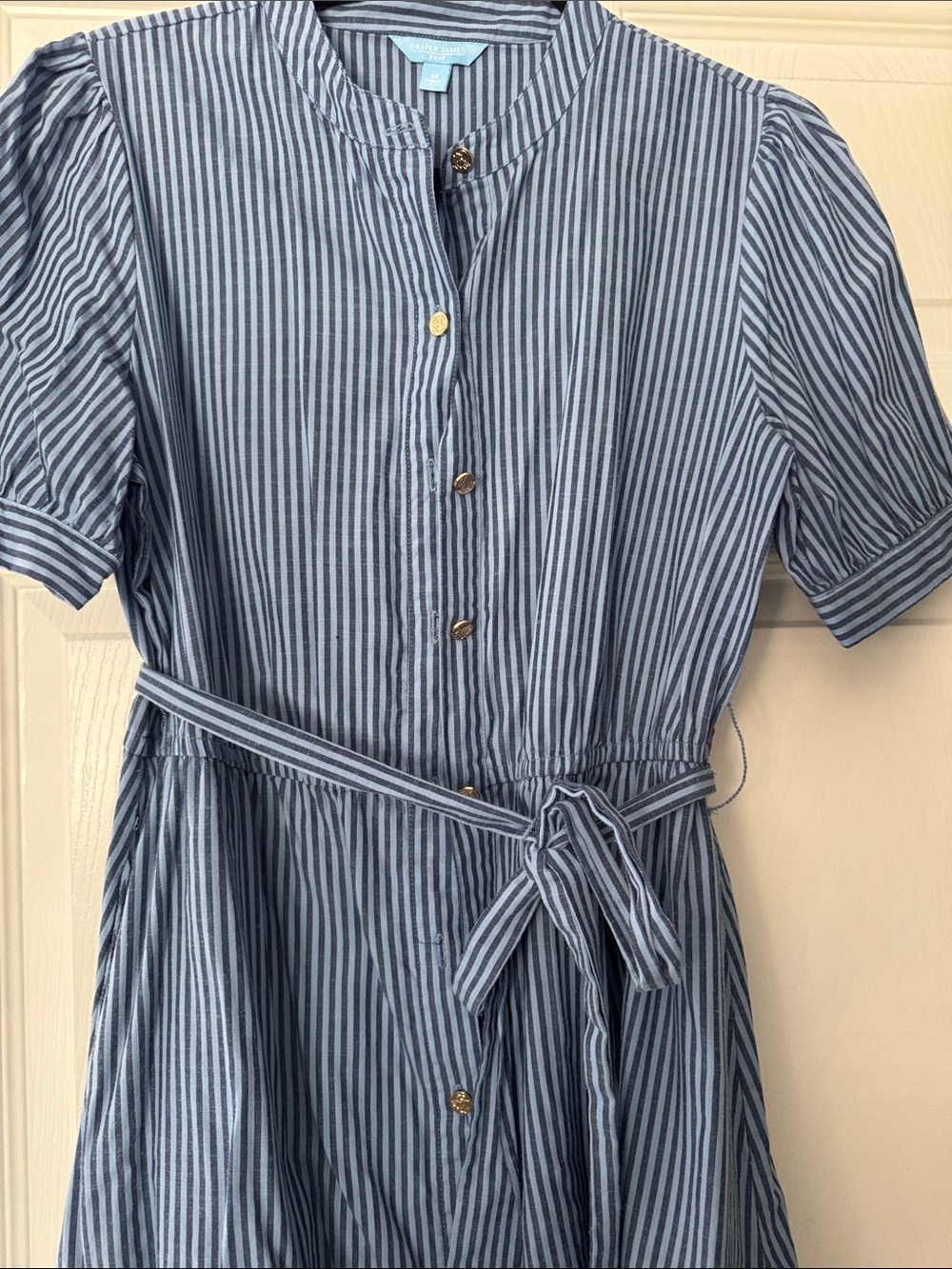 Draper James Blue and White Striped Midi ,waist 30” bust 36” skirt length 21” - Picture 3 of 5
